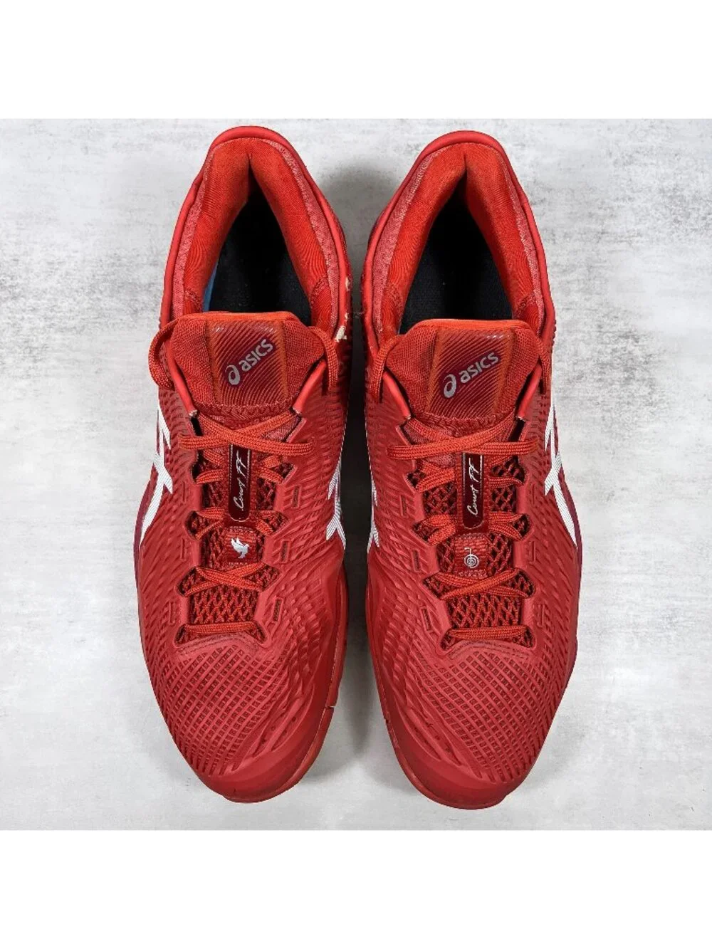 Asics Court FF Novak Djokovic Tennis Shoes - Men's Size 12 - Red